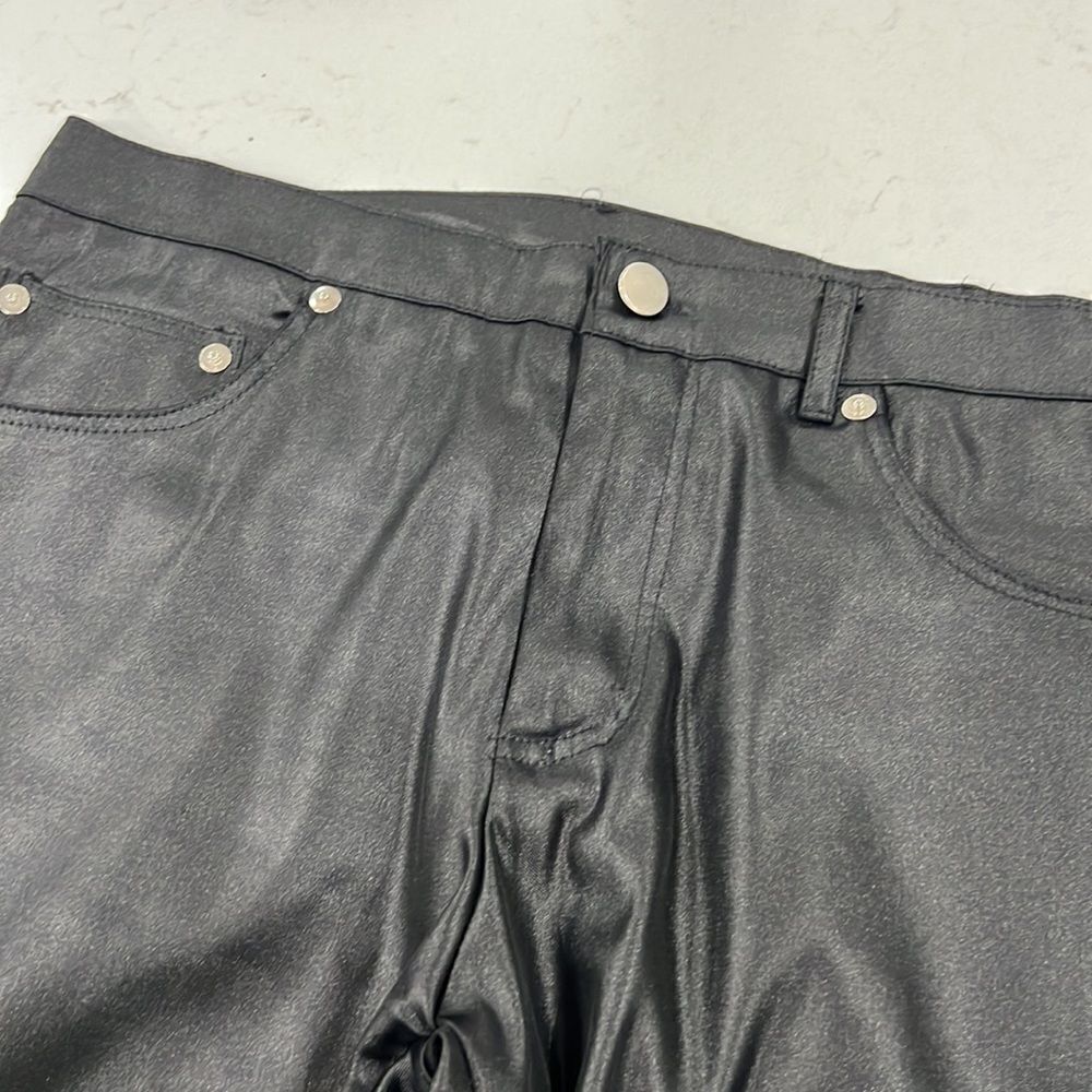 Tampa black shiny pants polyester - Picture 4 of 6
